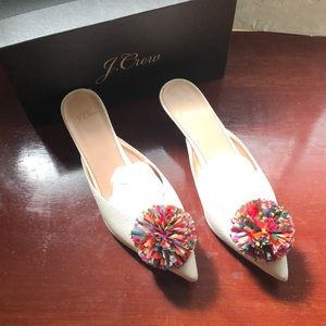 J Crew Canvas Sophie Mule Size 12